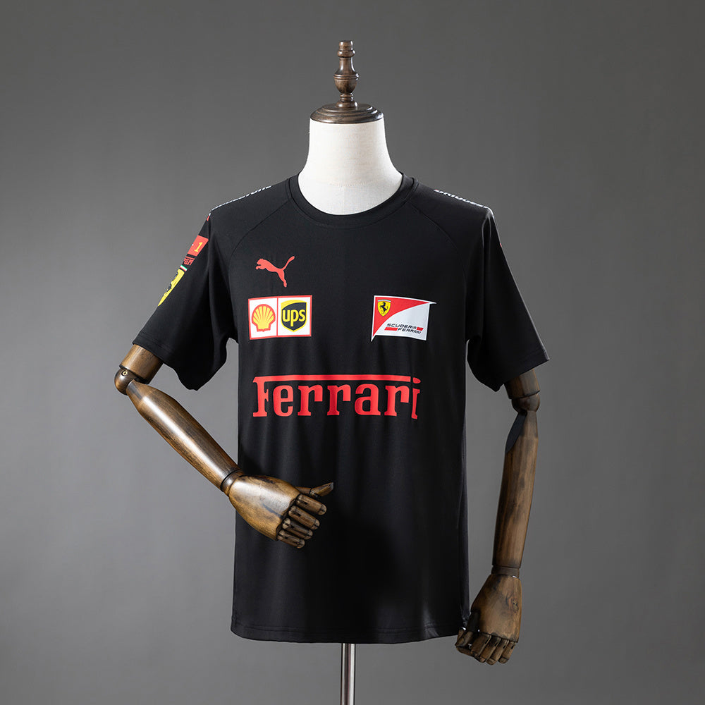 Ferrari Black Crew Neck Apparel