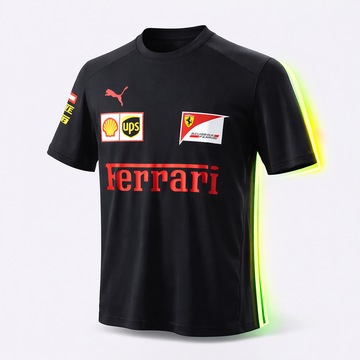 Ferrari Black Crew Neck Apparel