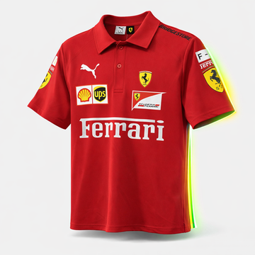 2025 Ferrari Red Collared Apparel