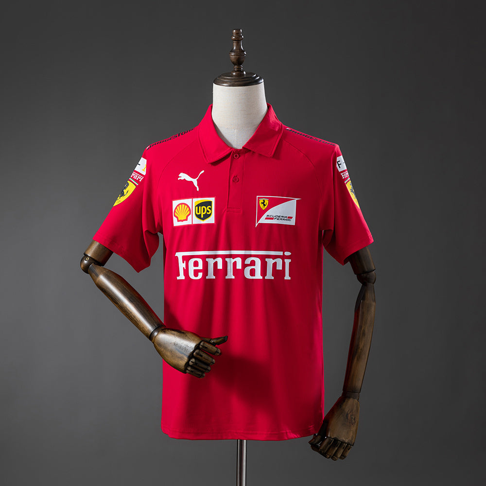 2025 Ferrari Red Collared Apparel